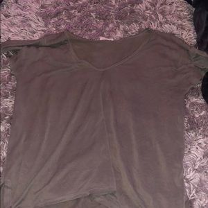 camo green flowy t shirt